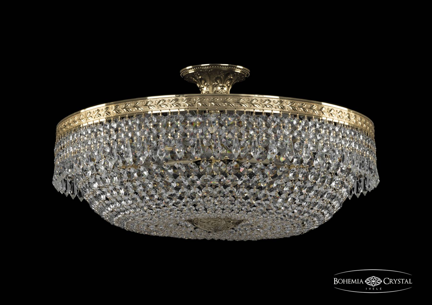 19011/55IV G Потолочная хрустальная люстра Bohemia 1901 19011/55IV G