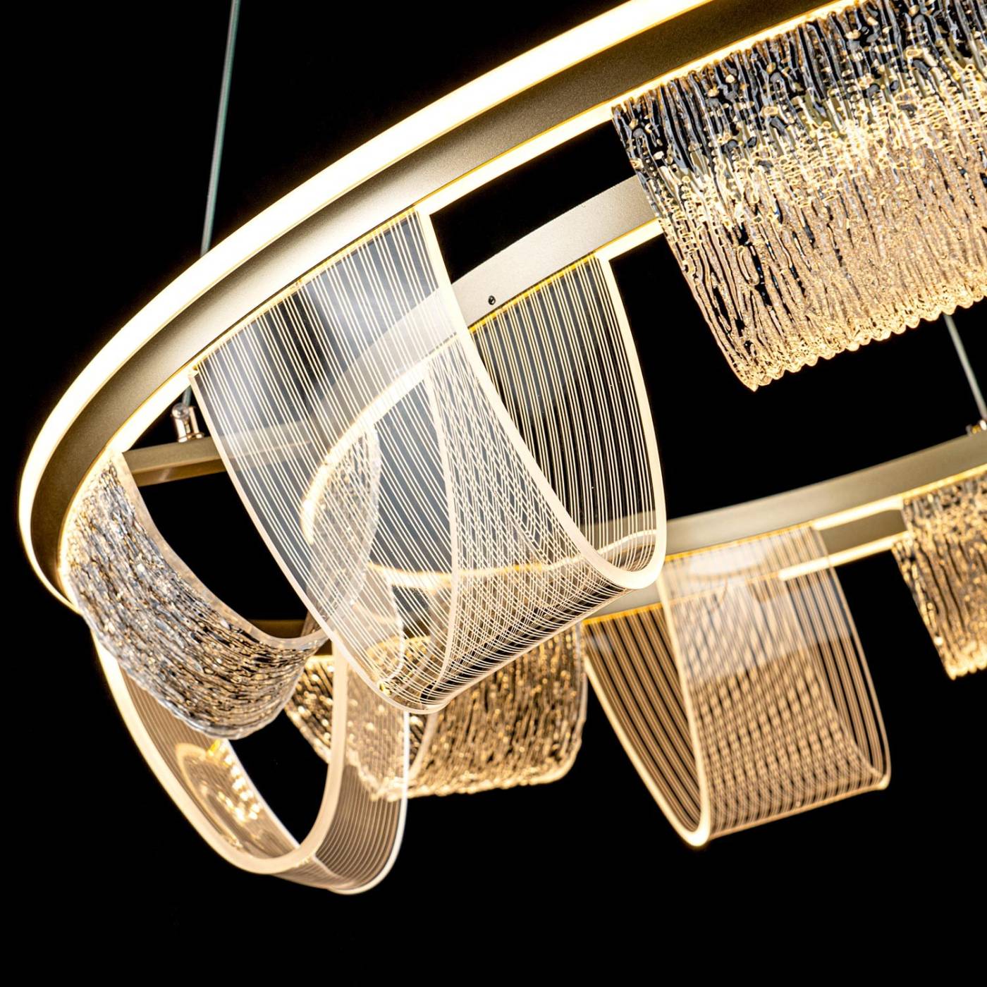 L7706-800 GD Подвесная люстра L LED4U L7706-800 GD