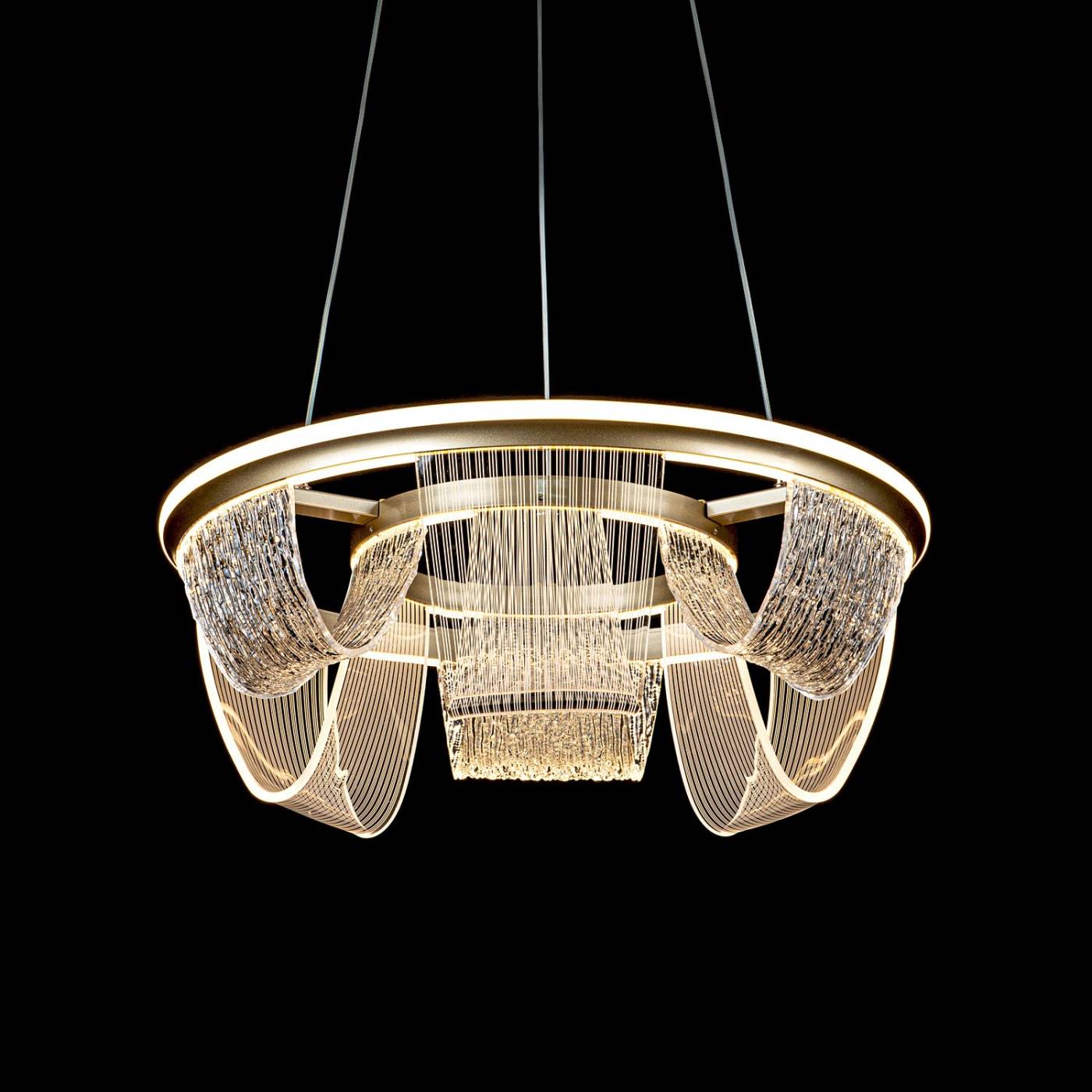 L7706-460 GD Подвесная люстра L LED4U L7706-460 GD