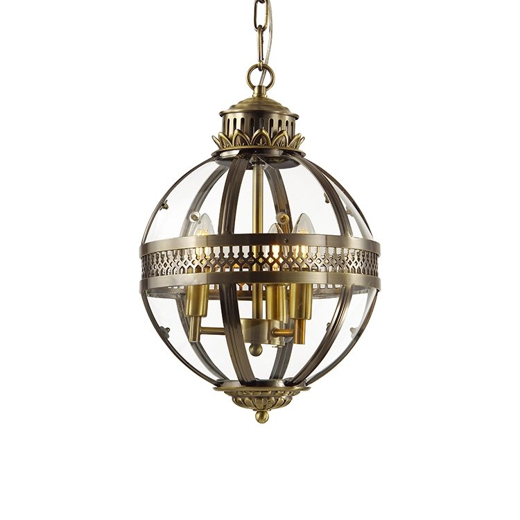 KM0115P-3S antique brass Подвесная люстра Delight Collection Residential KM0115P-3S antique brass