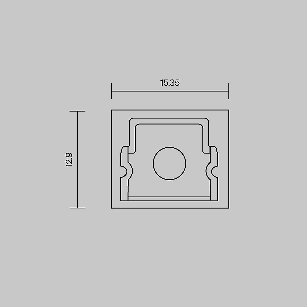 642053 Комплект заглушек (для профиля 26х30) 2 шт., Maytoni Встраиваемый с накладным фланцем профиль 642053
