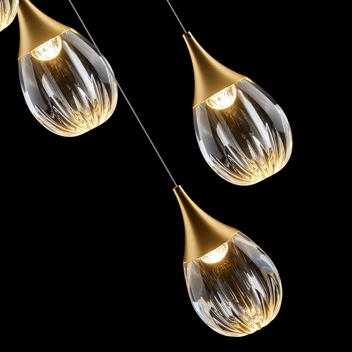 MD24001004-5A gold/clear Люстра каскадная Delight Collection Stilla MD24001004-5A gold/clear