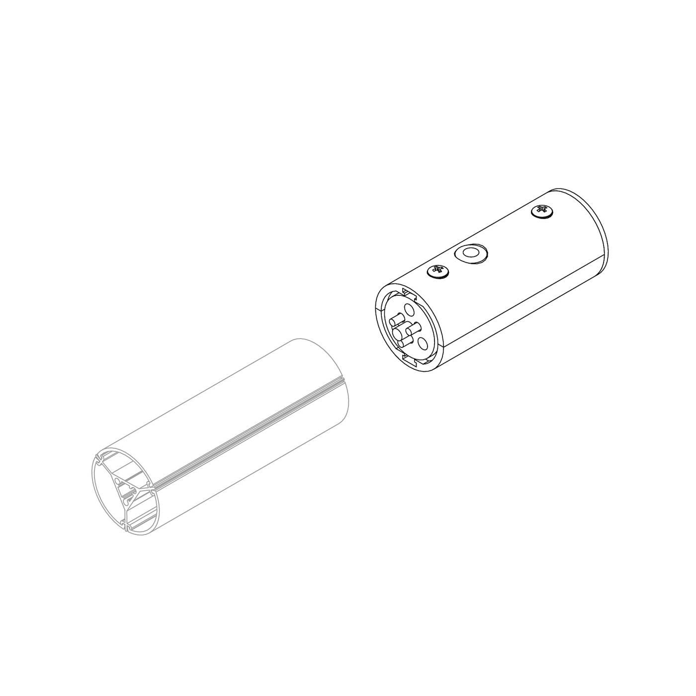 Заглушка для профиля Arlight Sl-Round 050534