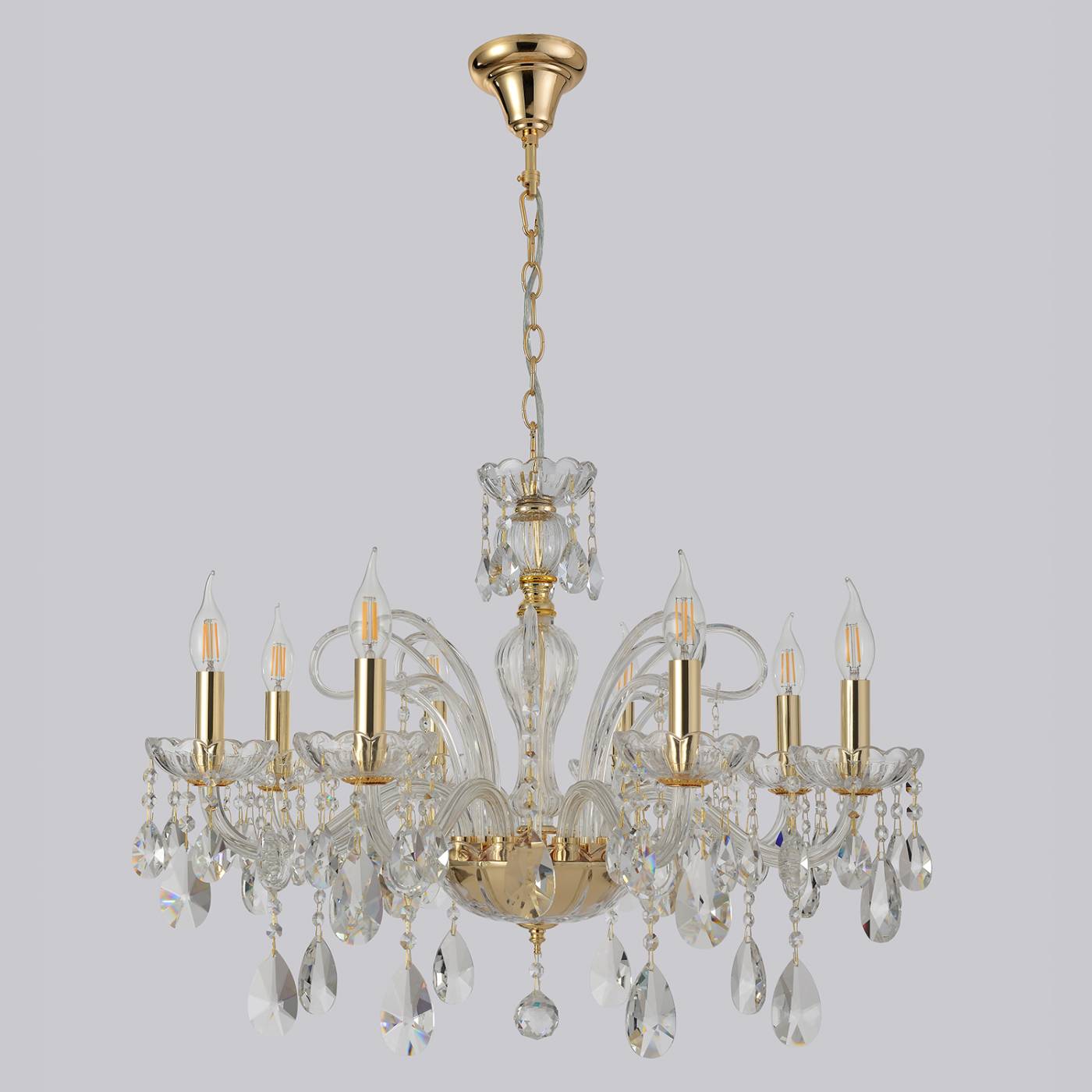 MONICA SP8 GOLD Подвесная люстра Crystal Lux Monica MONICA SP8 GOLD