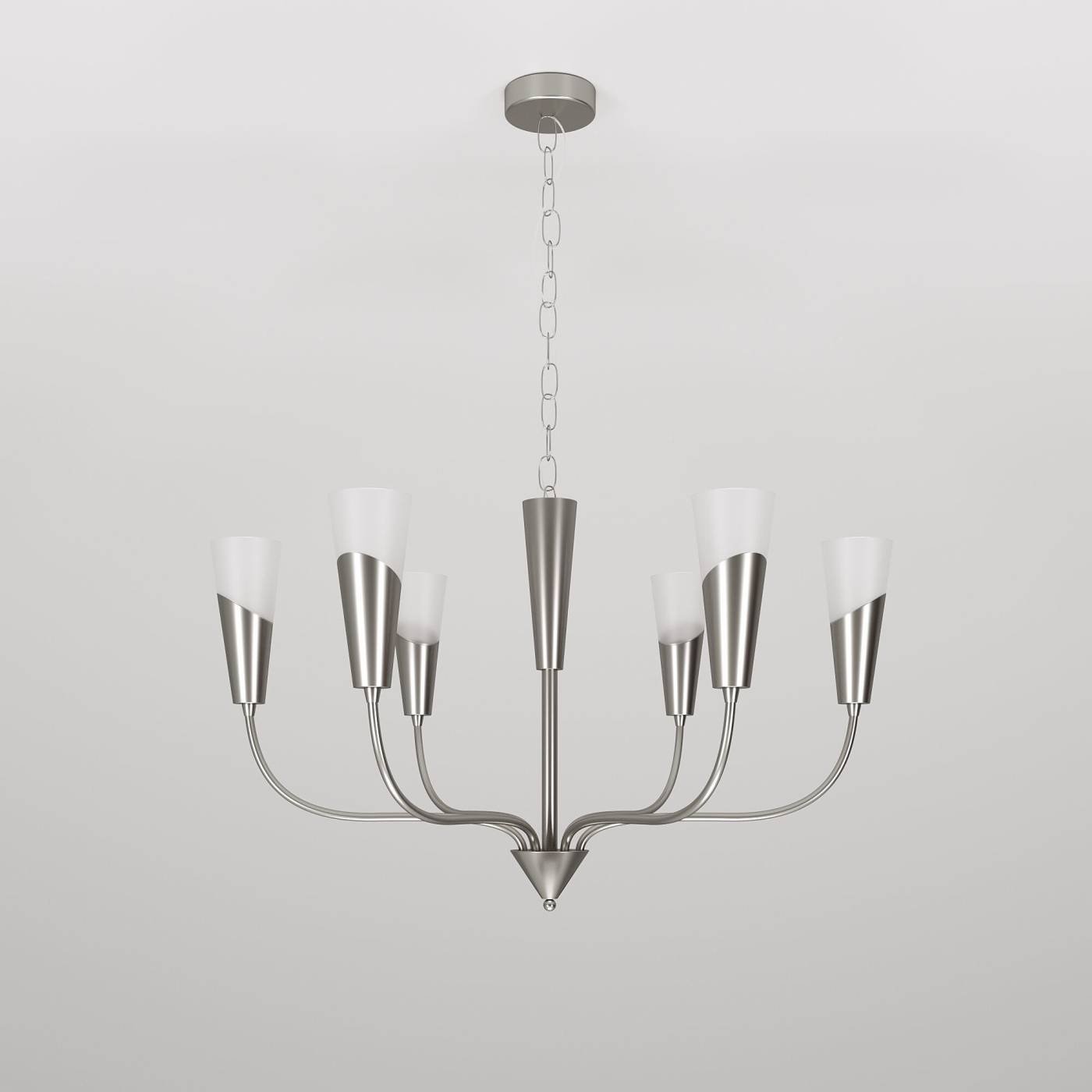 60167/6 никель Подвесная люстра Eurosvet Rhyton 60167/6 никель