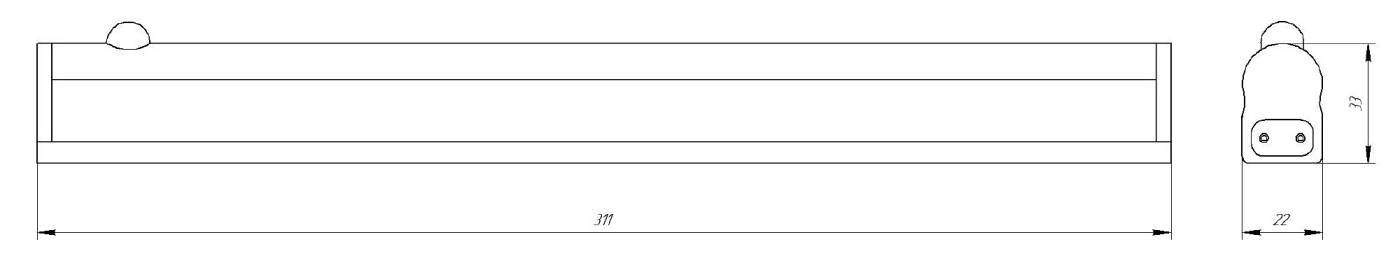 Мебельный светильник ЭРА LLED-02 LLED-02-04W-4000-MS-W