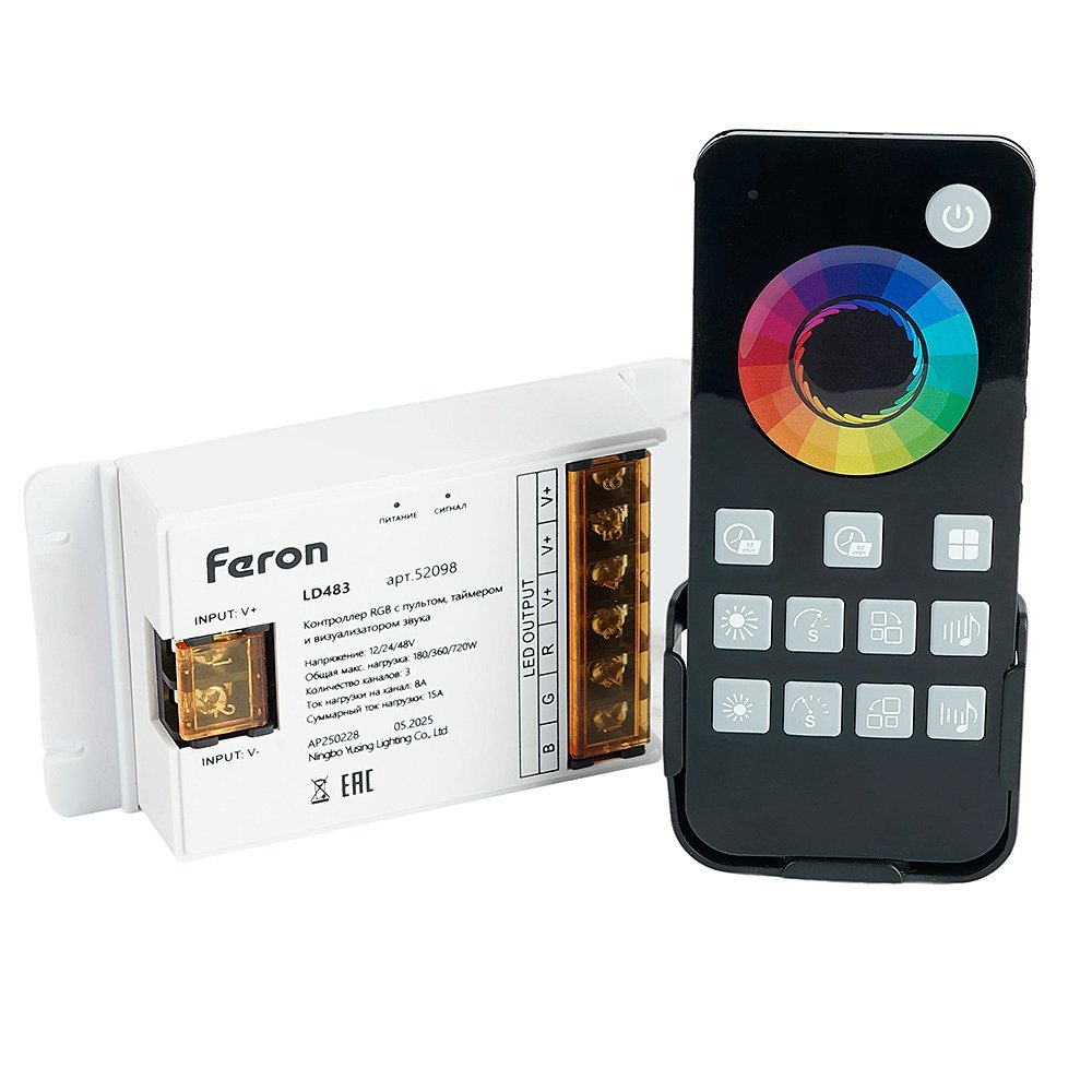 52098 Контроллер RGB с пультом Feron LD483 52098