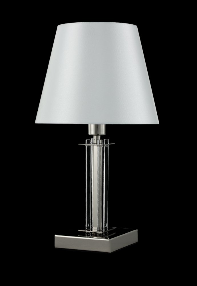 NICOLAS LG1 NICKEL/WHITE Настольная лампа Crystal Lux Nicolas NICOLAS LG1 NICKEL/WHITE