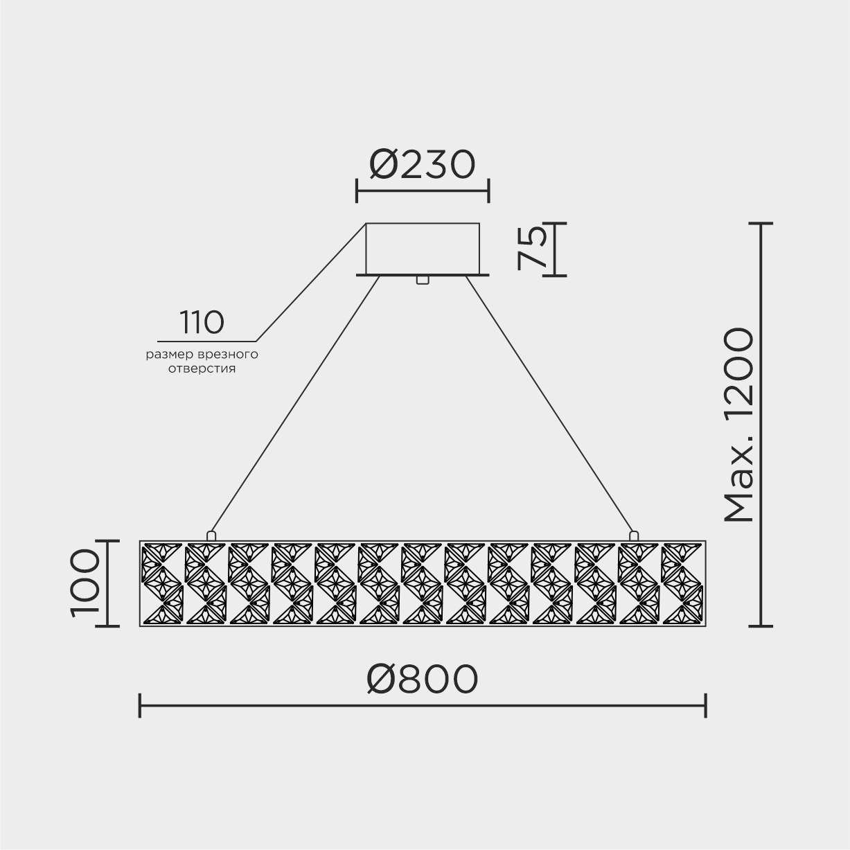ML.335.800 GD Подвесная люстра ML Modelux ML.335.800 GD
