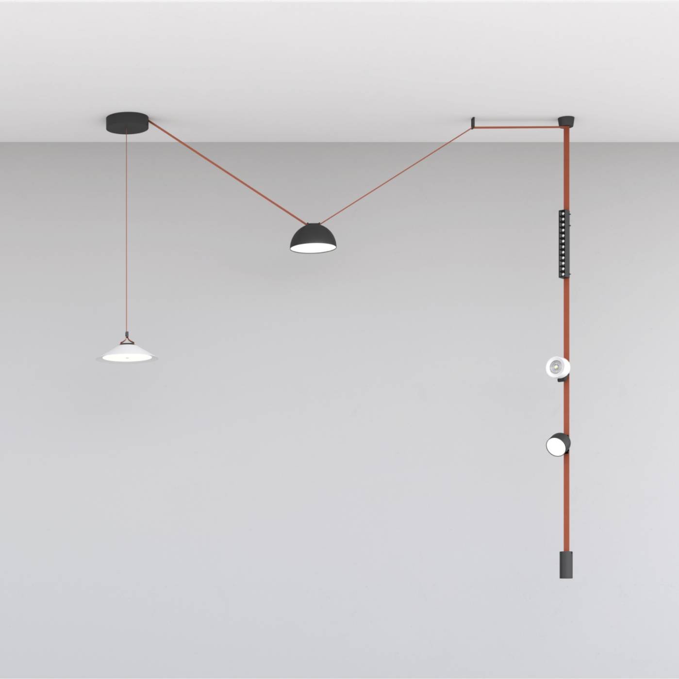 Cветильник для трека-ремня Denkirs Belty Spot DK5540-WH+BK