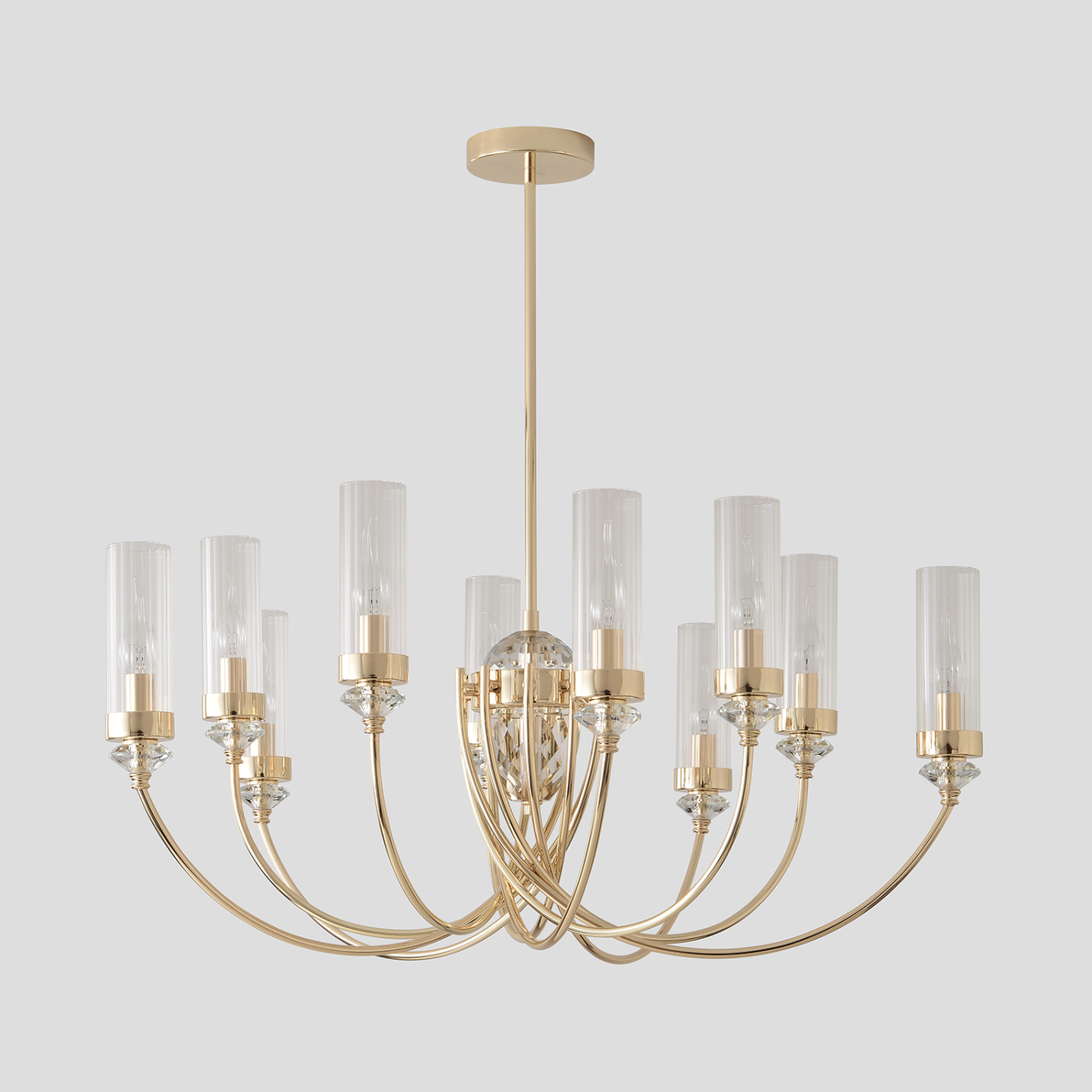 SECRET SP10 GOLD Люстра на штанге Crystal Lux Secret SECRET SP10 GOLD