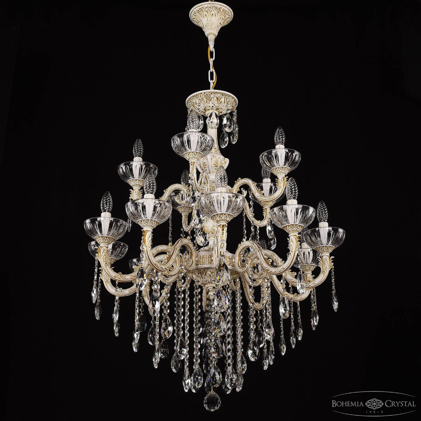 Подвесная люстра Bohemia AL7901 AL79101/10+5/250/2D B WMG P Clear/M-1H