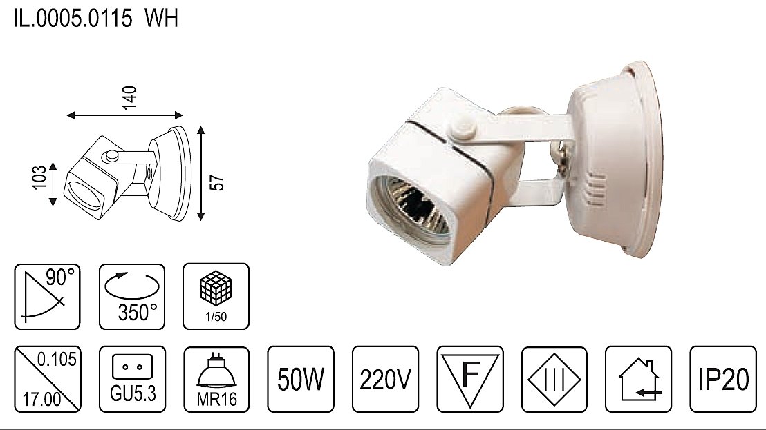IL.0005.0215 Светильник спот IMEX Il.0005.01-02 IL.0005.0215
