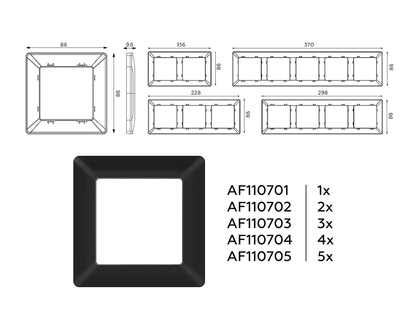 AF110704 Рамка Ambrella Volt Line AF110704