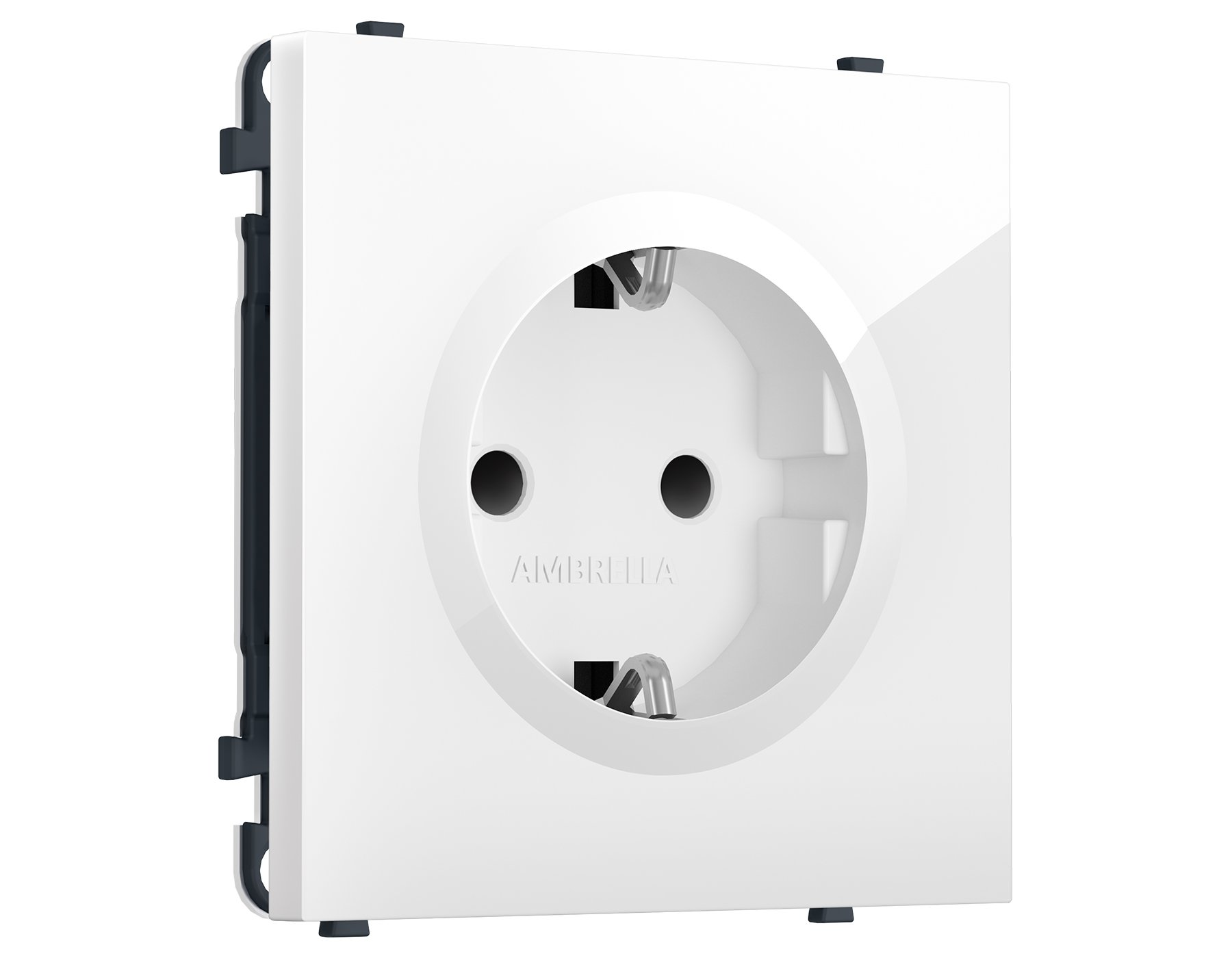MS107010 MS107010 Комплект механизма электрической розетки SIGMA Белый глянец 50Hz 2P+E с/з с/ш 16A-250V QUANT PRO (SP1070, PR141)