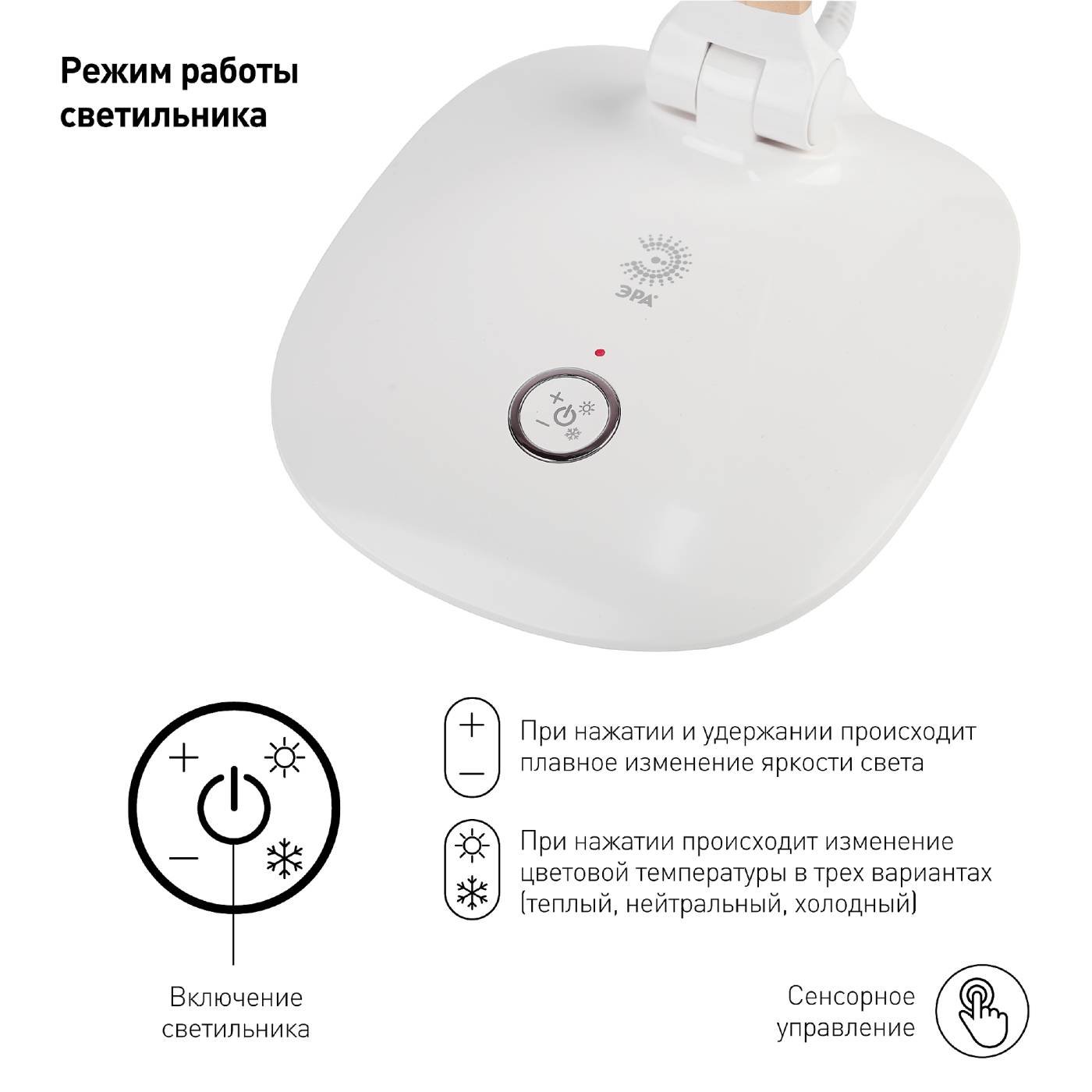 Офисная настольная лампа ЭРА NLED-456-10W-W-G