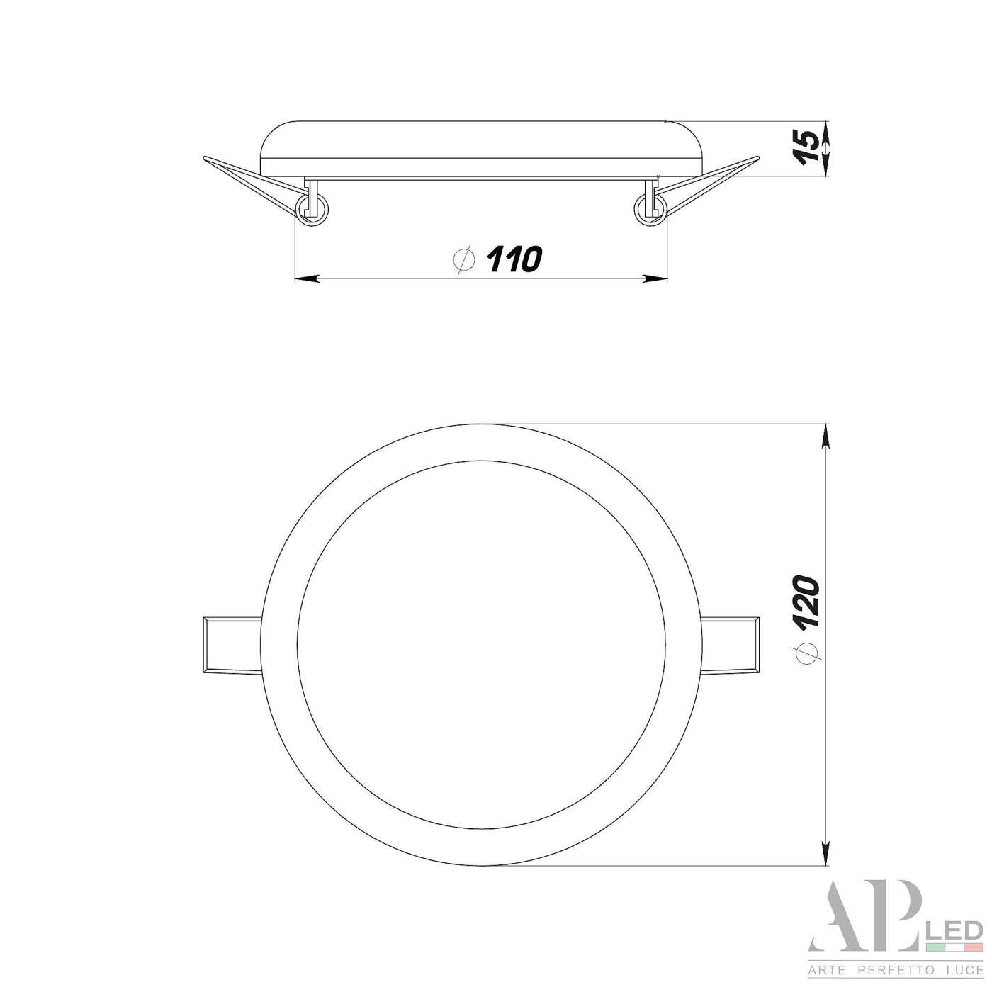Встраиваемый светильник APL Led Ingrid 3322.FAP222R/18W/4K