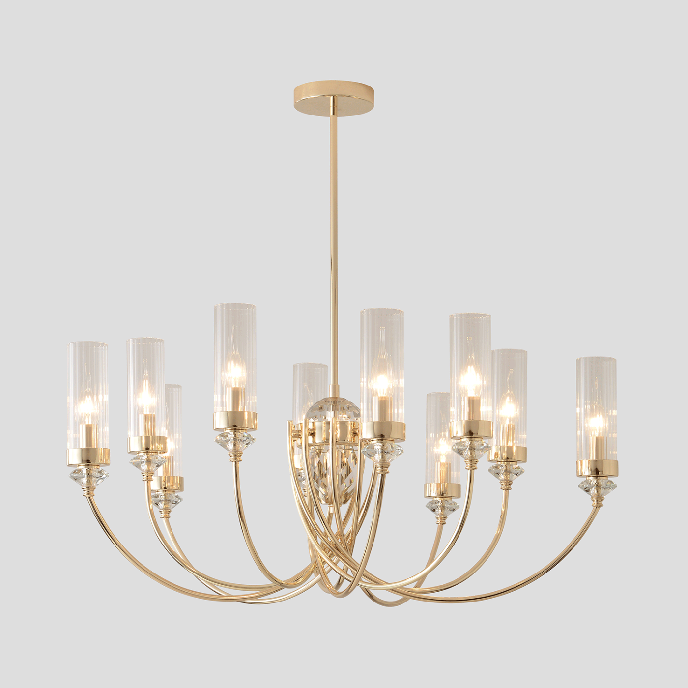 SECRET SP10 GOLD Люстра на штанге Crystal Lux Secret SECRET SP10 GOLD