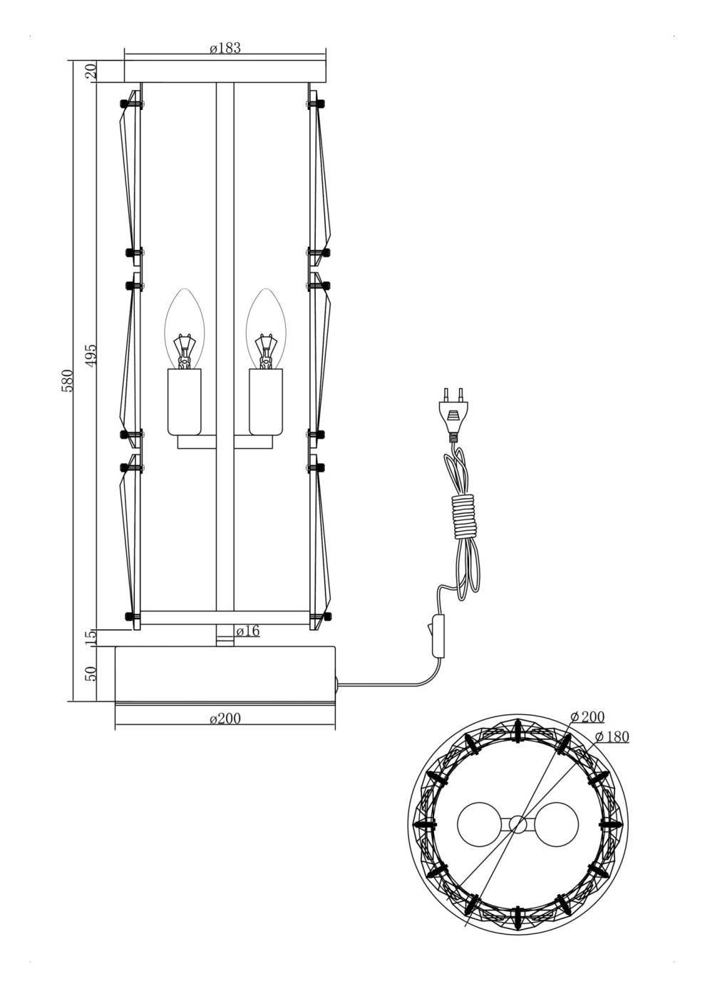 MOD043TL-02G Настольная лампа Maytoni Puntes MOD043TL-02G