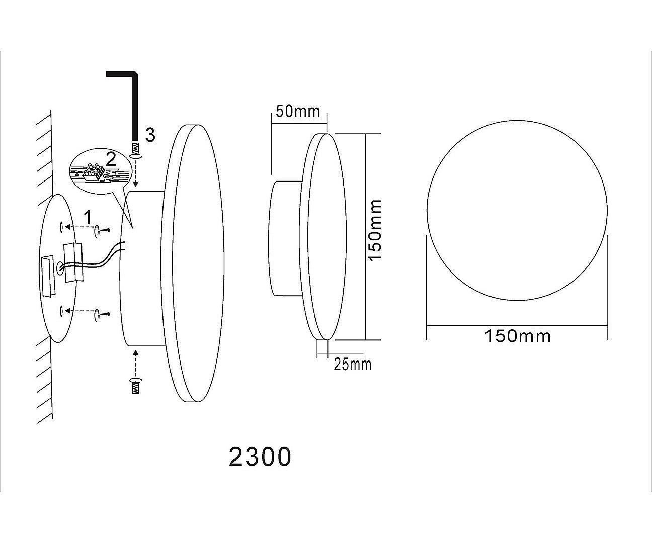 Уличный настенный светильник KINK Light Затмение 2300,19