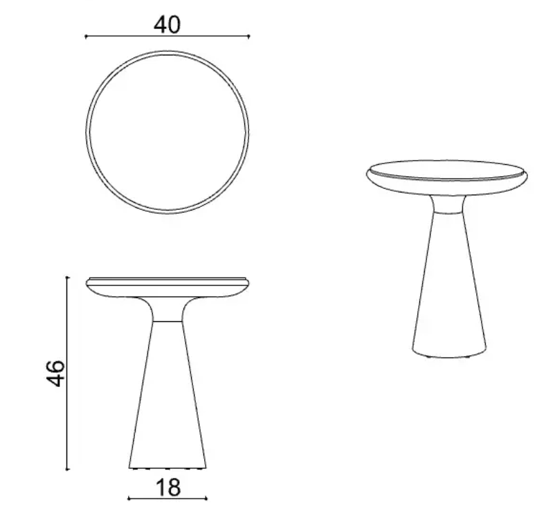 Drum Side Table Small Приставной столик Delight Collection Drum Drum Side Table Small