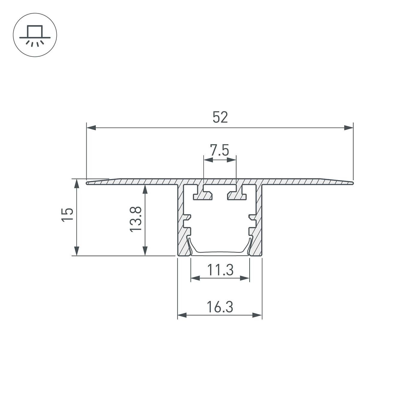 Профиль Arlight Pds 035014