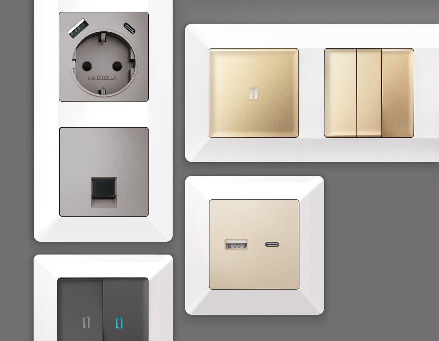 Рамка Ambrella Volt Line AF110105