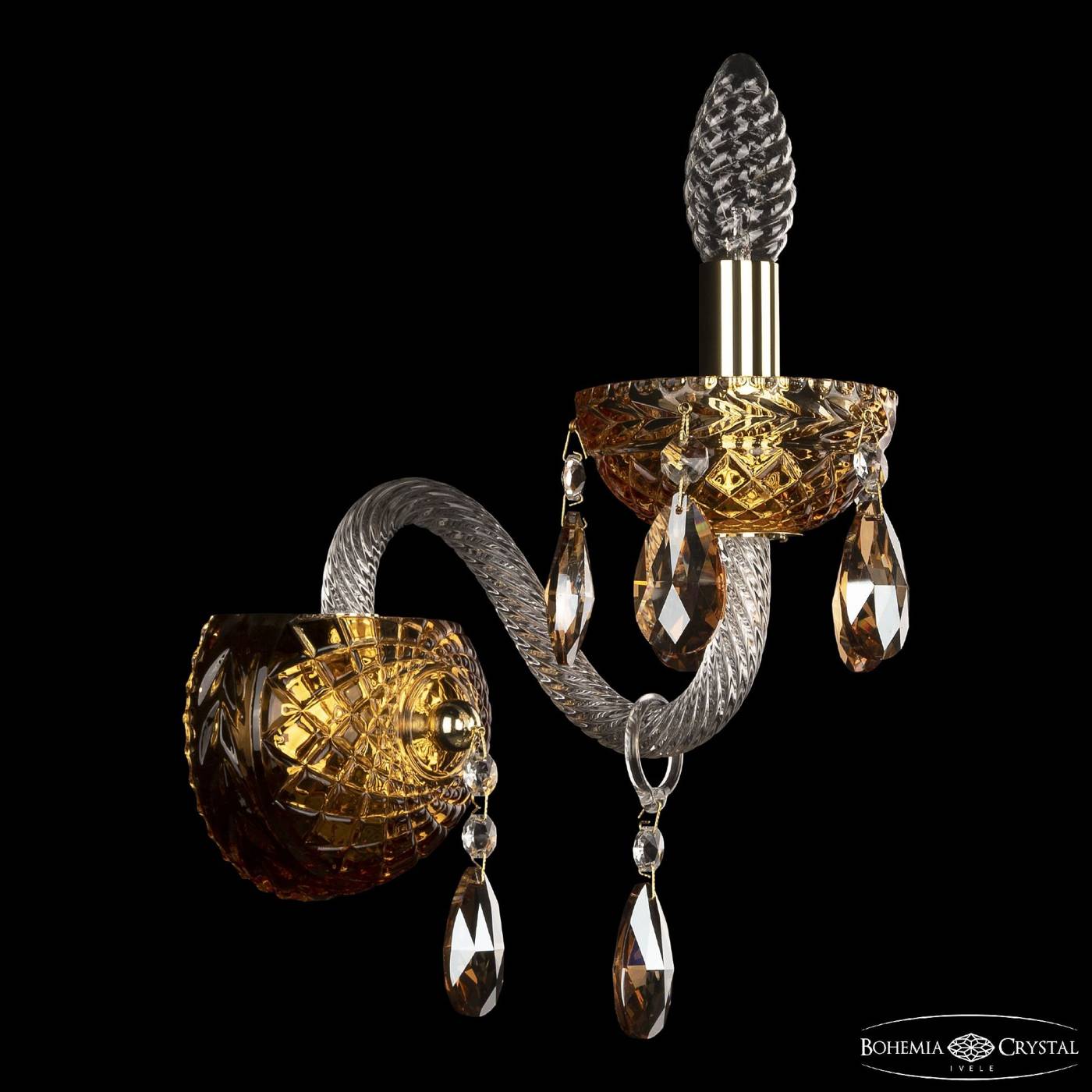 Настенное бра Bohemia 5417 5417B/1/165 G Amber/M-1F K721
