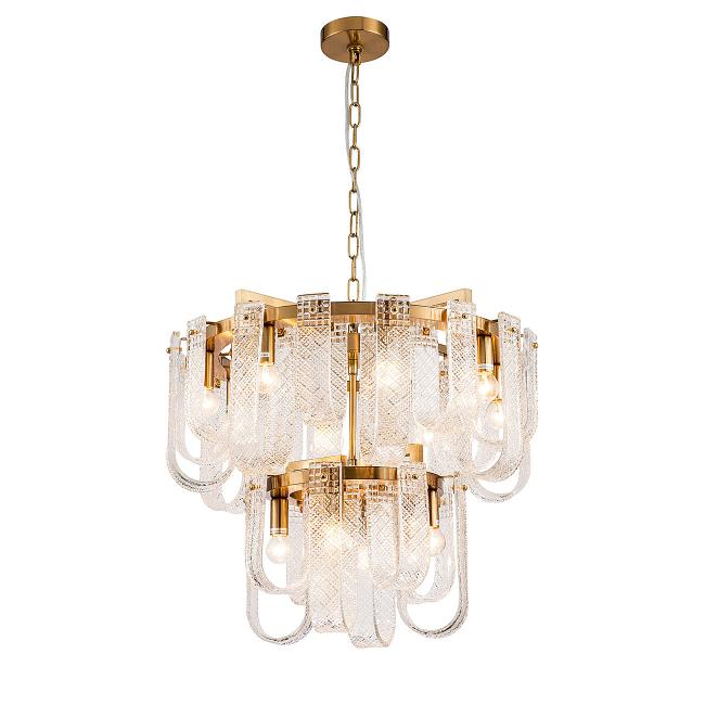 V000365 Подвесная люстра Indigo Brina V000365 12027/12P Brass