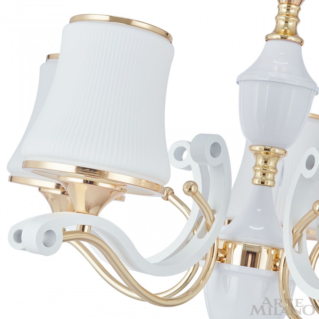 303987/8 Wh/Gd Подвесная люстра Arte Milano Florentia-3987 303987/8 Wh/Gd