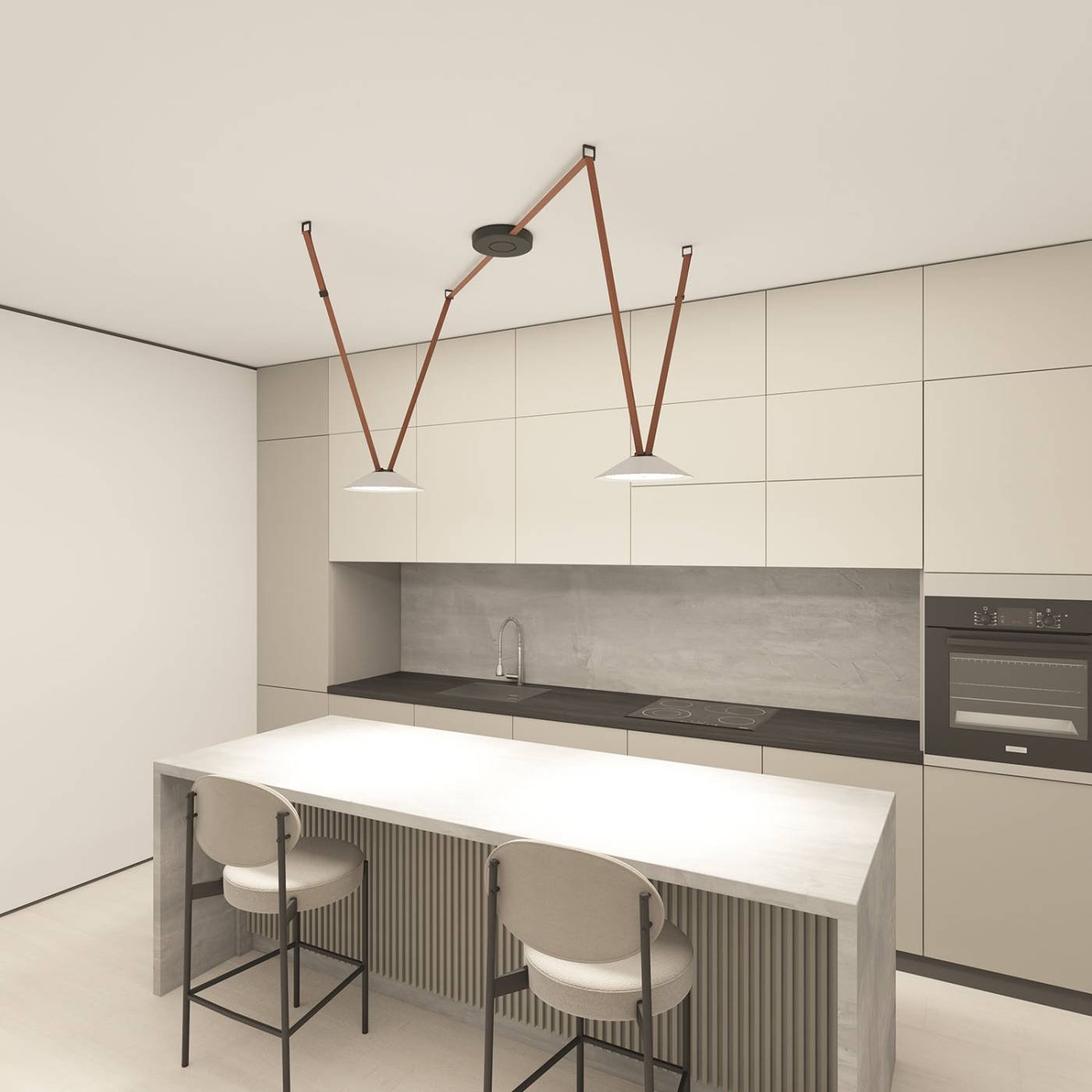 DK5564-WH+BK Cветильник для трека-ремня Denkirs Belty Flow DK5564-WH+BK