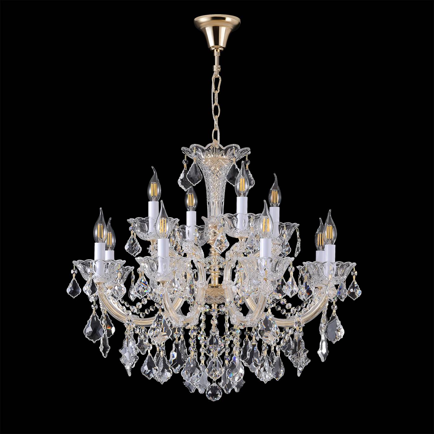 CRISTELLE SP8+4 GOLD Подвесная люстра CRISTELLE Crystal Lux CRISTELLE SP8+4 GOLD