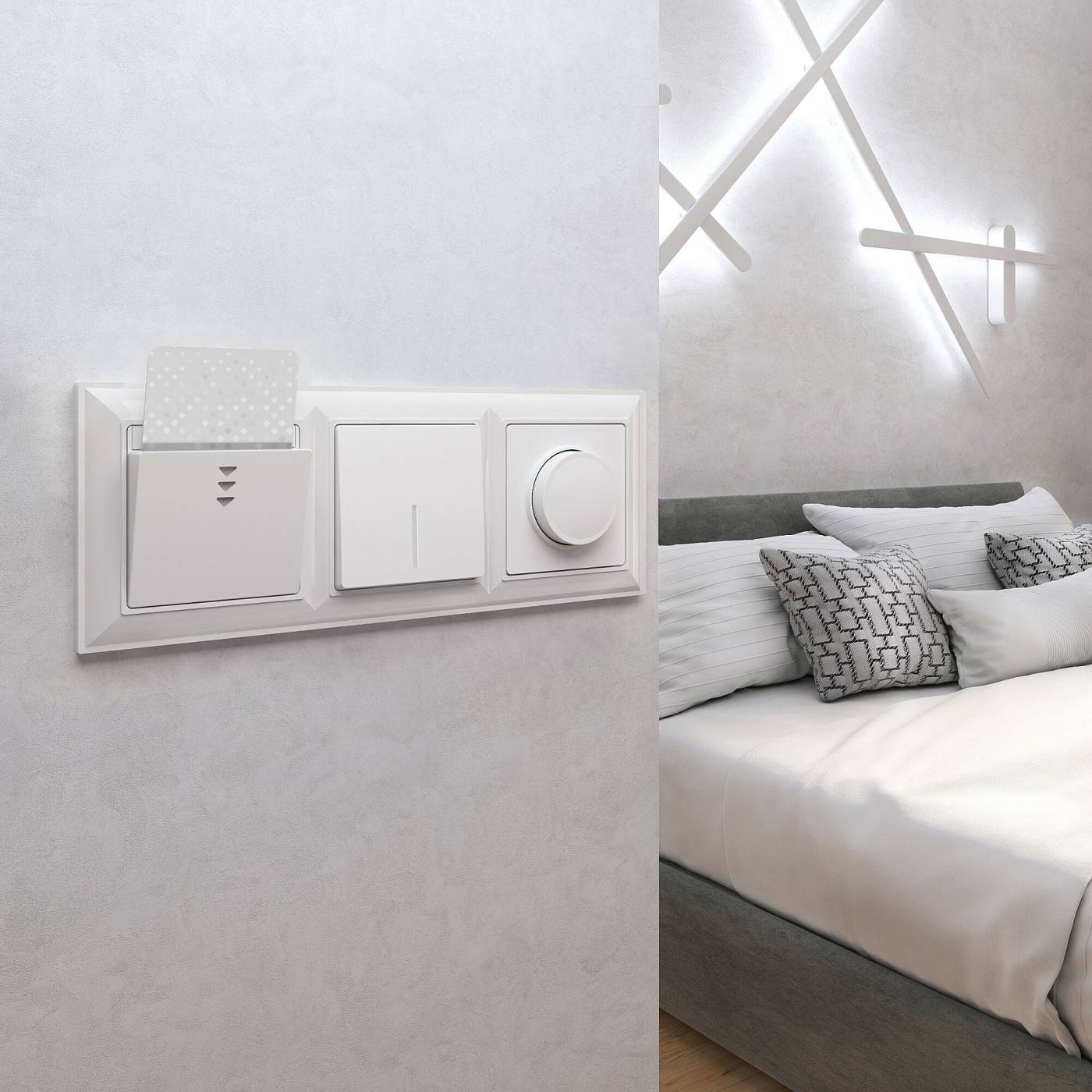 Выключатель Werkel W1153101/ Электронный карточный выключатель (белый)