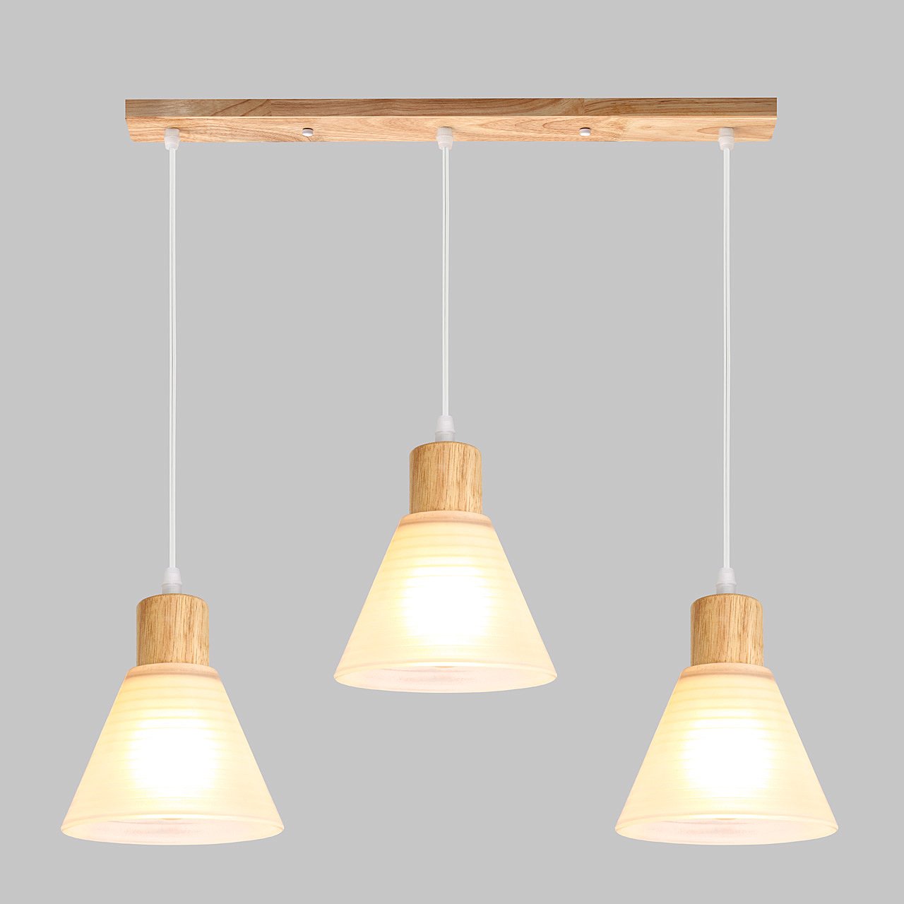 Светильник подвесной IMEX MD.6029-3-P-WOOD+WH