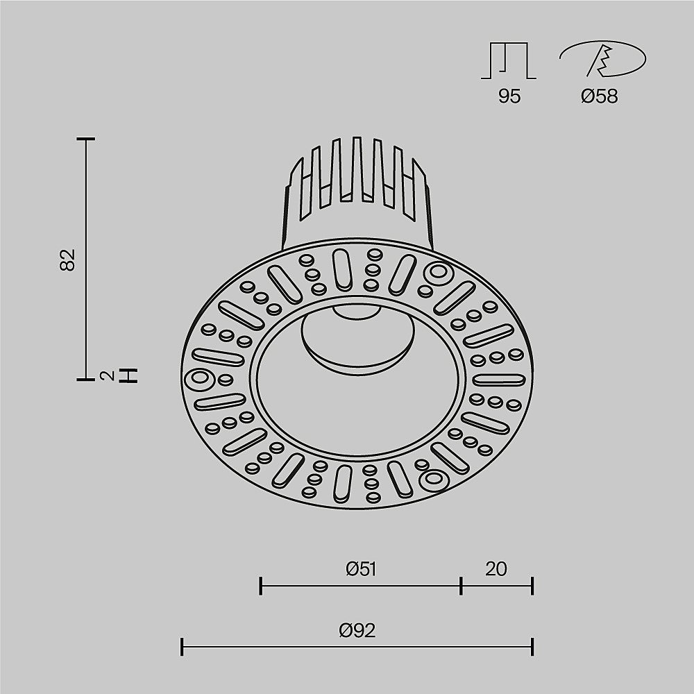 Встраиваемый светильник Maytoni Dip DL124-10W-4K-TRS-W