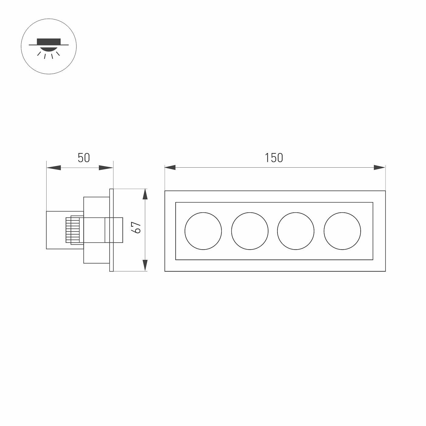 Встраиваемый светильник Arlight Orient 032229