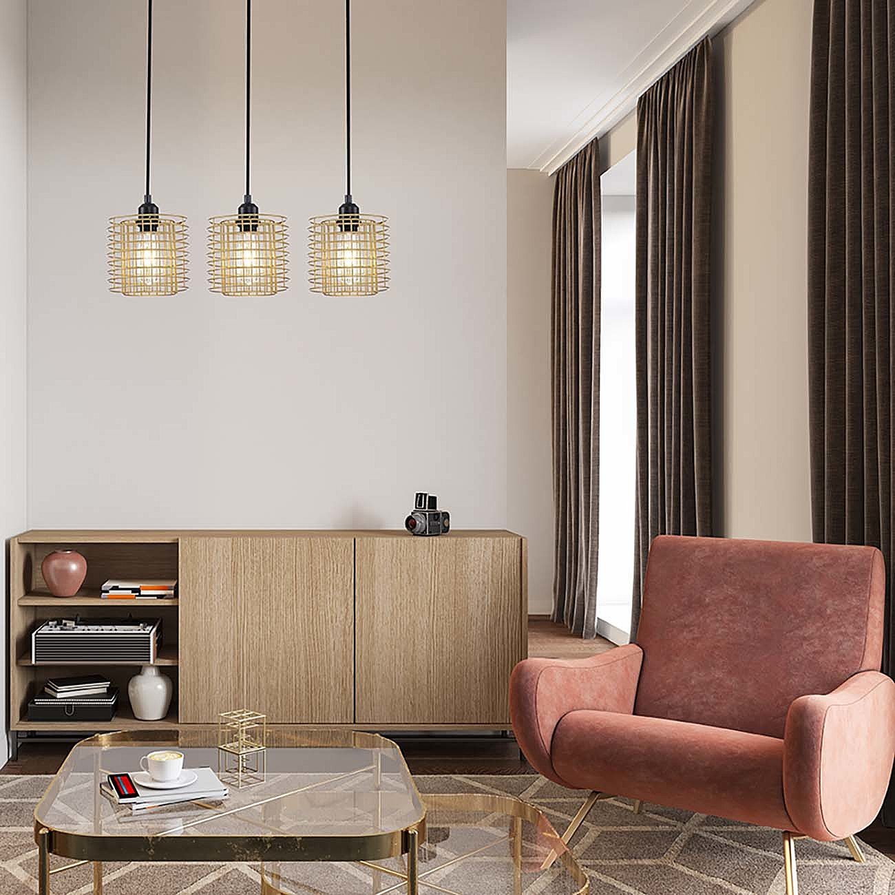 Светильник подвесной Escada Grid 10190/3S Gold