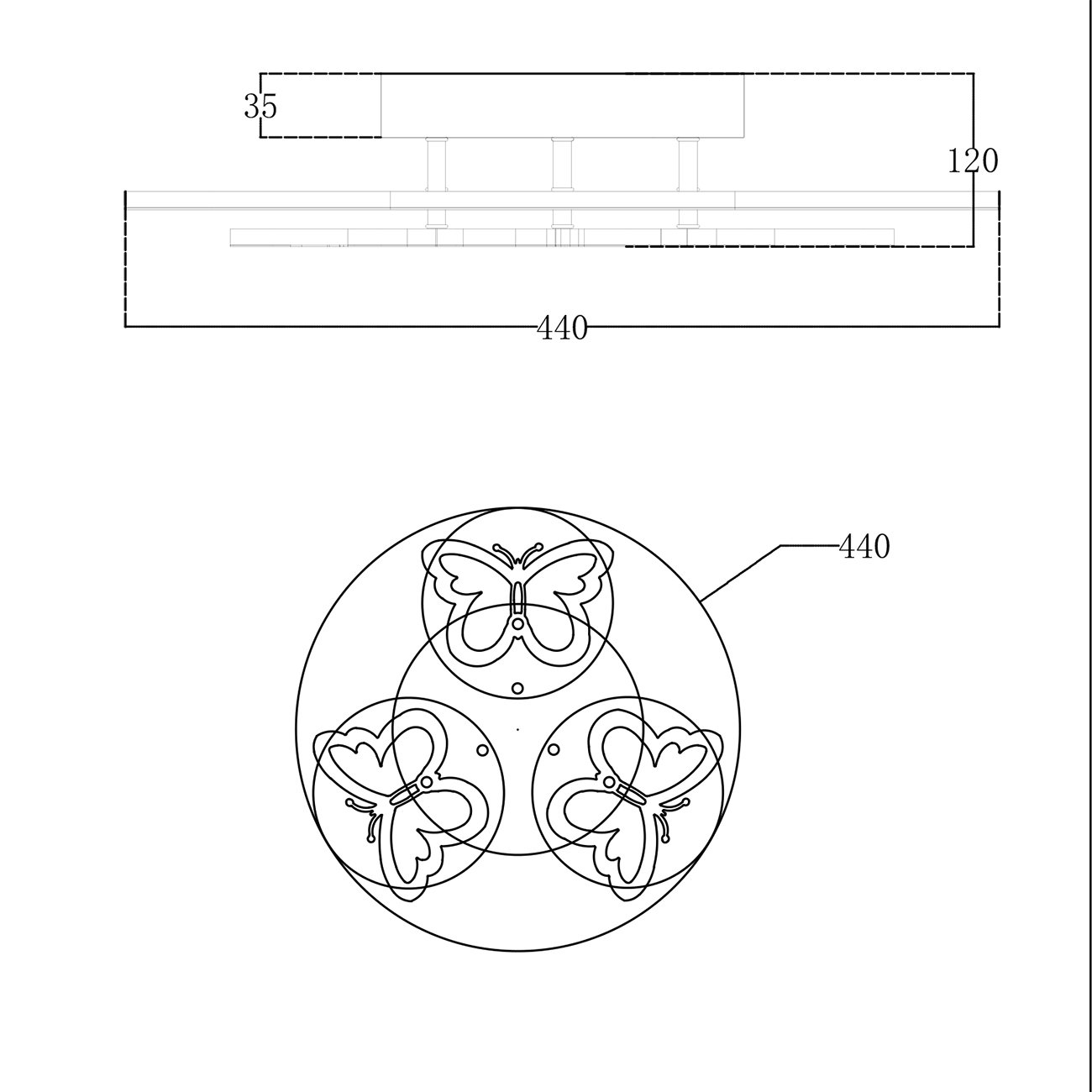 10272/6LED Потолочная люстра Butterfly Escada 10272/6LED