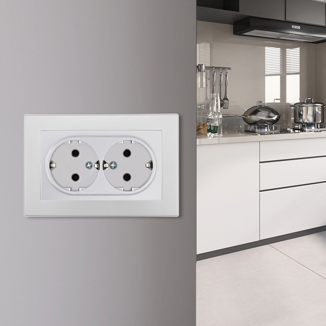 Розетка Arte Milano Set06-2 SET06-double-40-2 silver