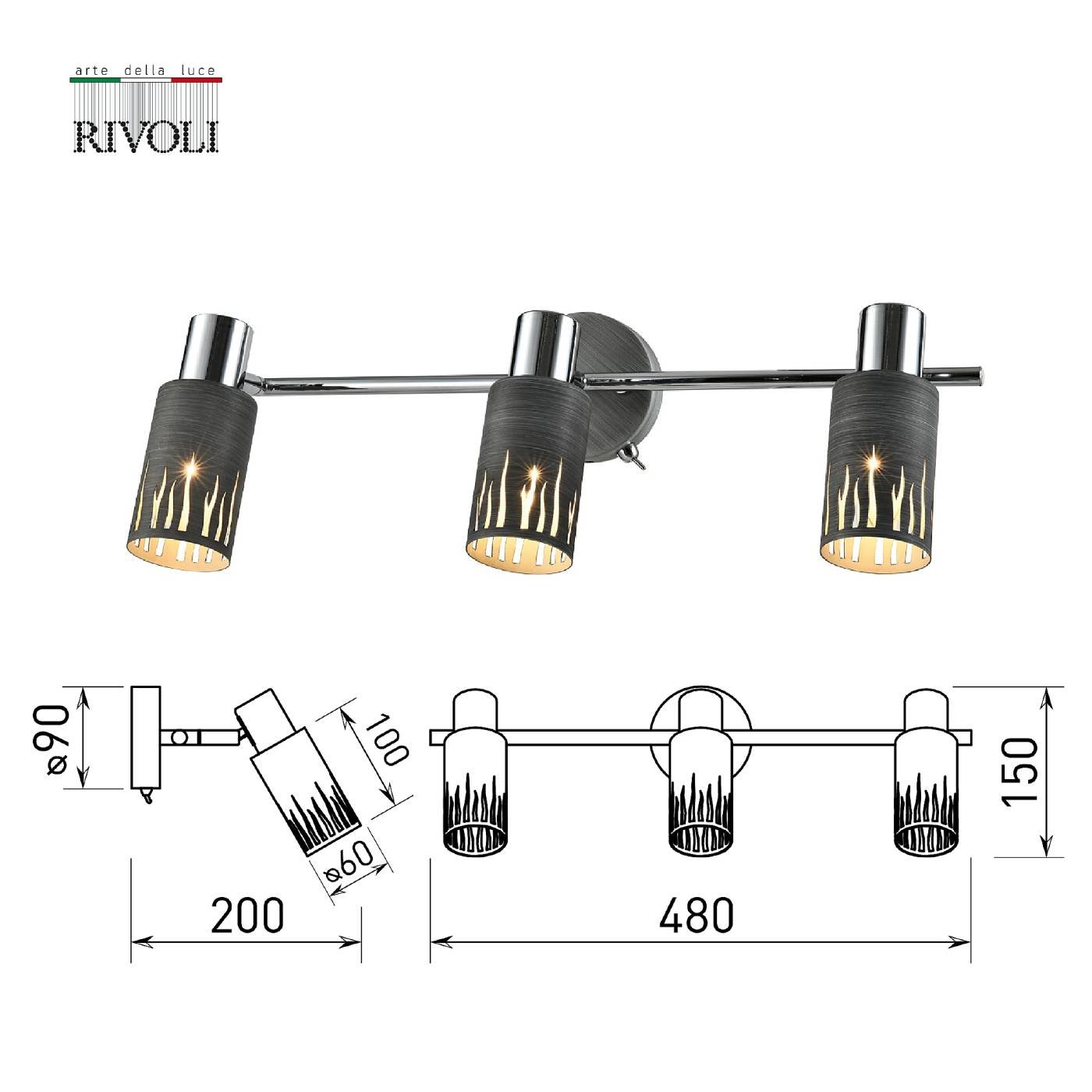 3123-303 Светильник спот Rivoli Lethe 3123-303