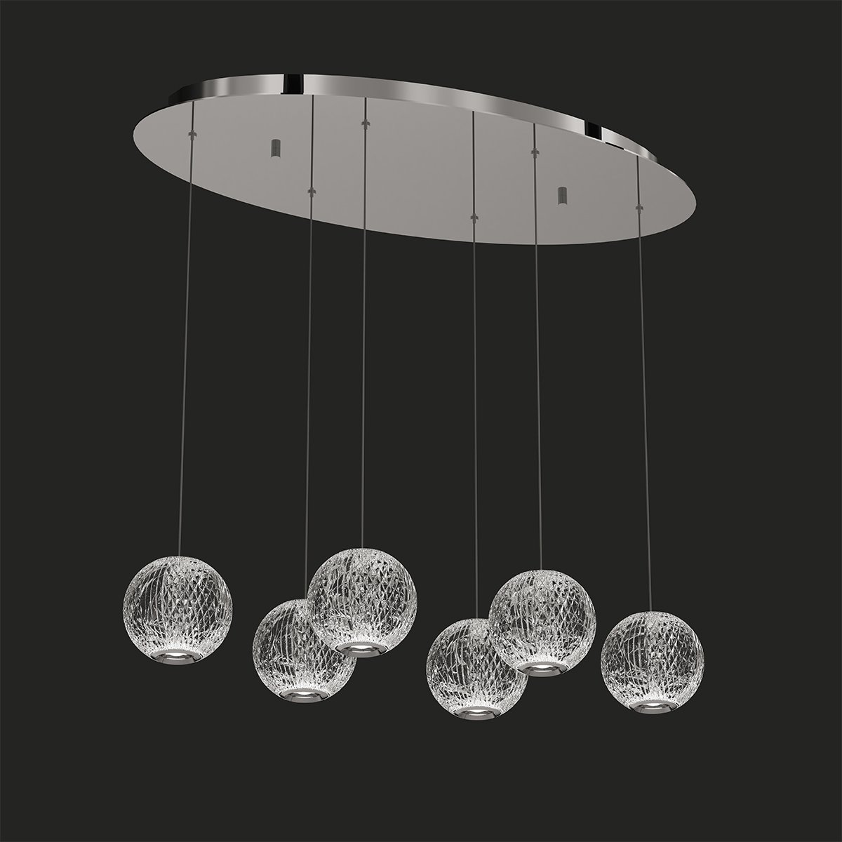 MD20001012-6A chrome Светильник подвесной Delight Collection Elliot Diamante MD20001012-6A chrome