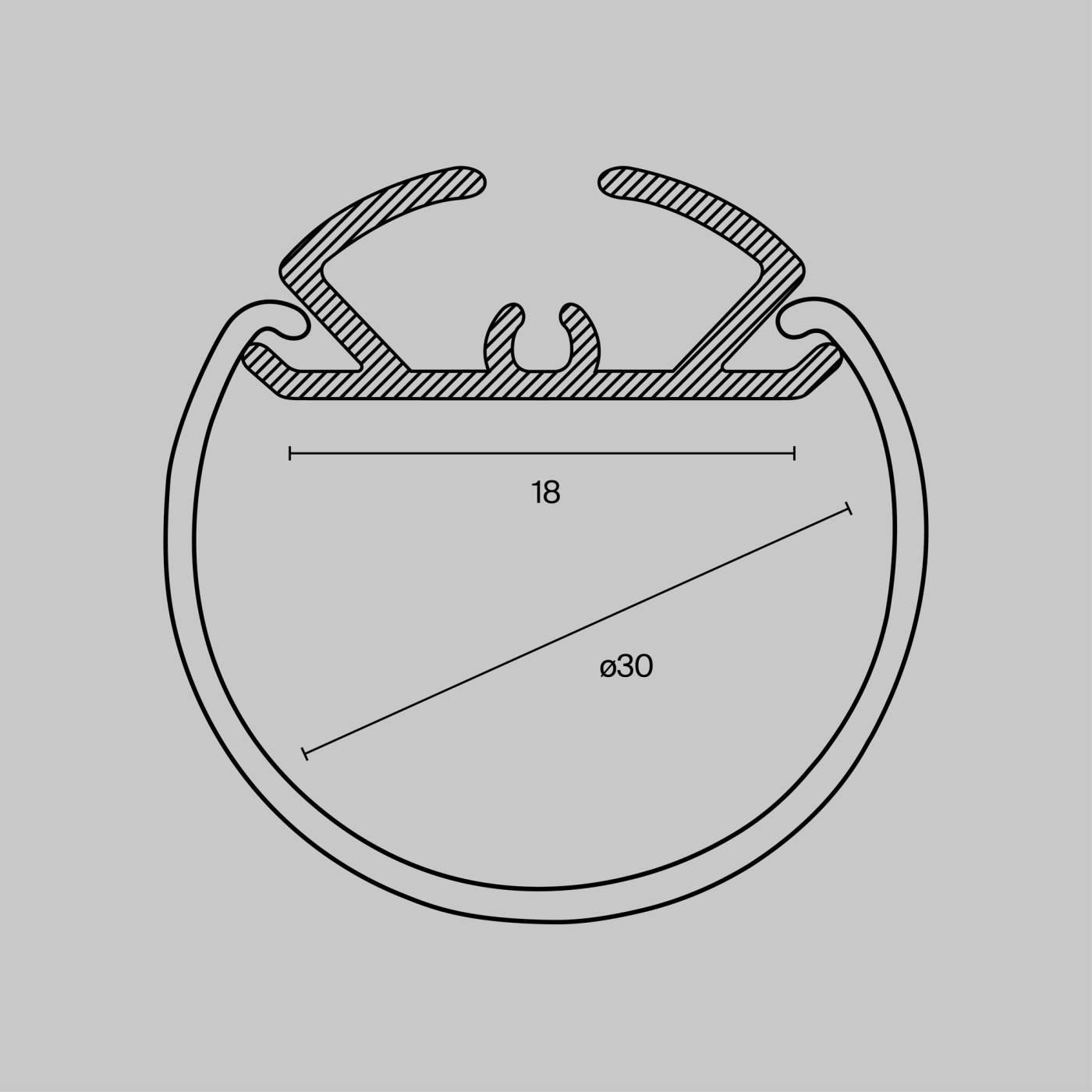 Алюминиевый профиль подвесной Maytoni Алюминиевый профиль ALM-D30-S-2M