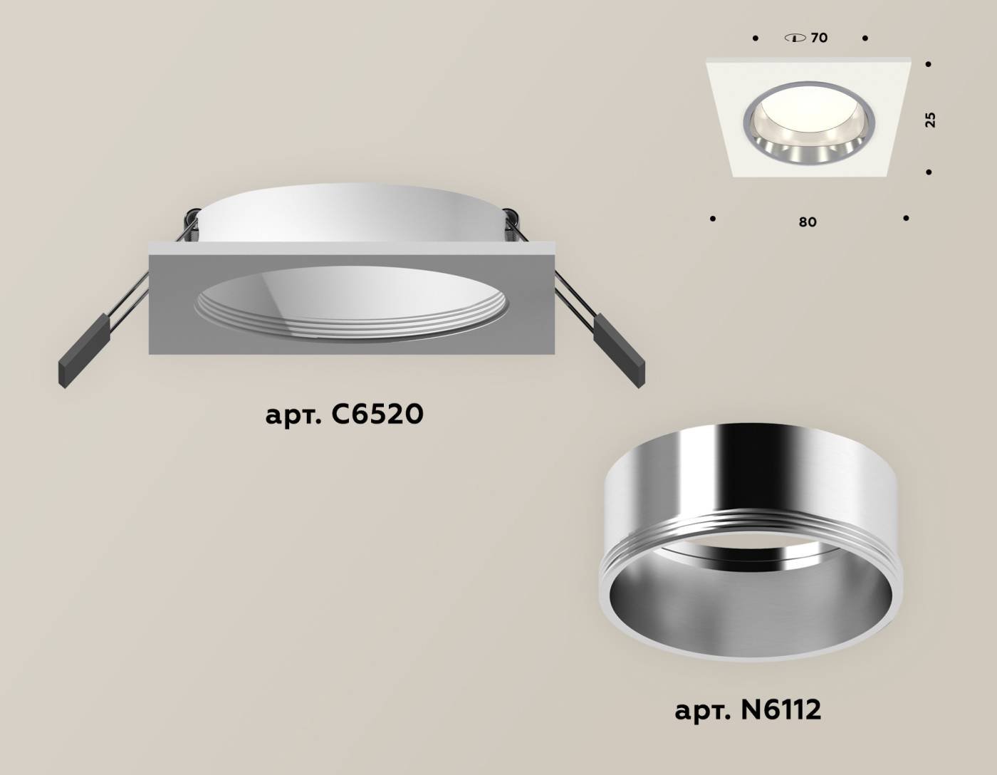 Встраиваемый светильник Ambrella Techno XC6520003