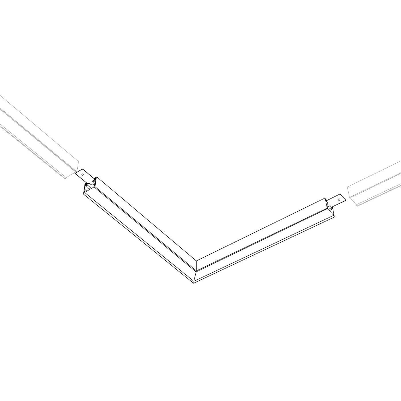 Прямой угол в сборе для соединения двух профилей Arlight Sl-Line 044940