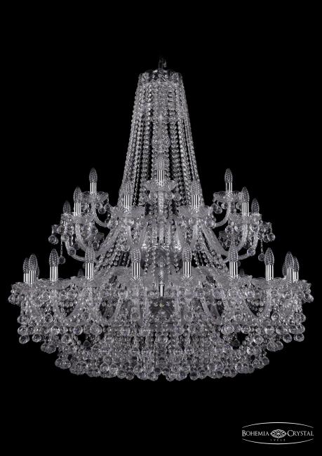 1409/20+10+5/400/2d Ni Подвесная хрустальная люстра 1409 Bohemia 1409/20+10+5/400/2d Ni
