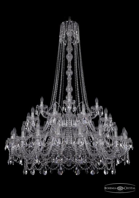 Подвесная хрустальная люстра 1411 Bohemia 1411/20+10+5/460/h-175/2d Ni