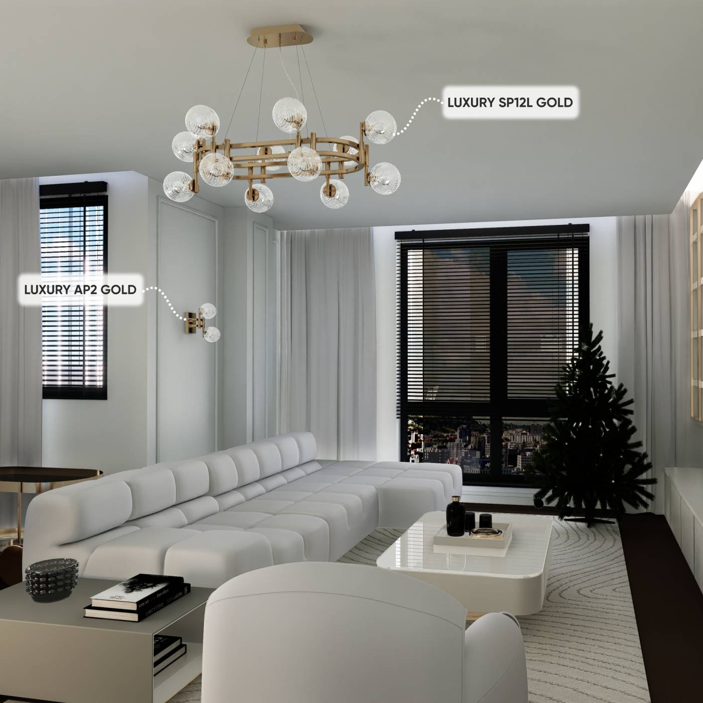 LUXURY SP12L GOLD Подвесная люстра Crystal Lux Luxury LUXURY SP12L GOLD