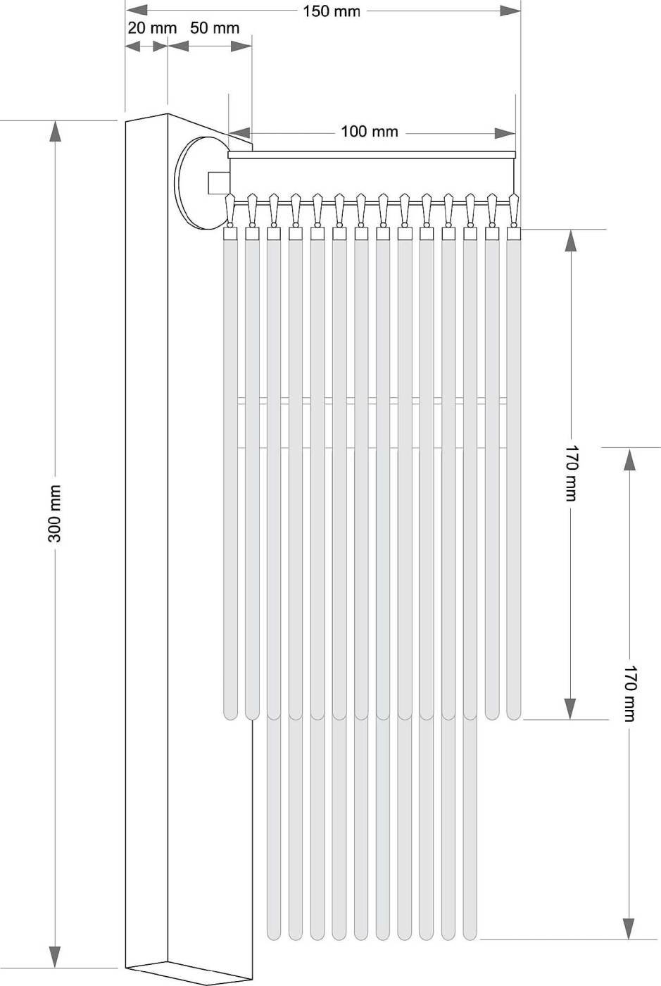 Настенное бра Kutek Filago FIL-K-1(BN)100/170