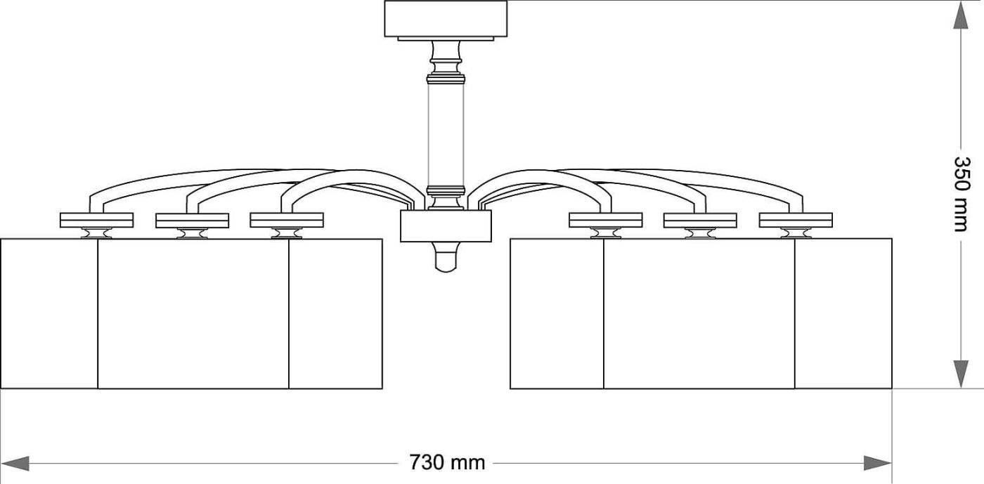 Потолочная люстра Kutek Rossano ROS-PL-6(P/A)