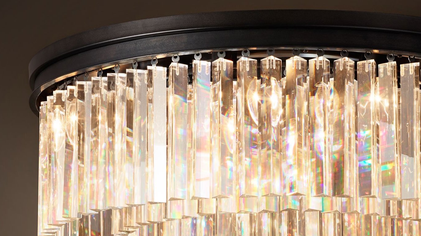 KR0387C-10B/P black/clear Потолочная люстра Delight Collection 1920s Odeon KR0387C-10B/P black/clear